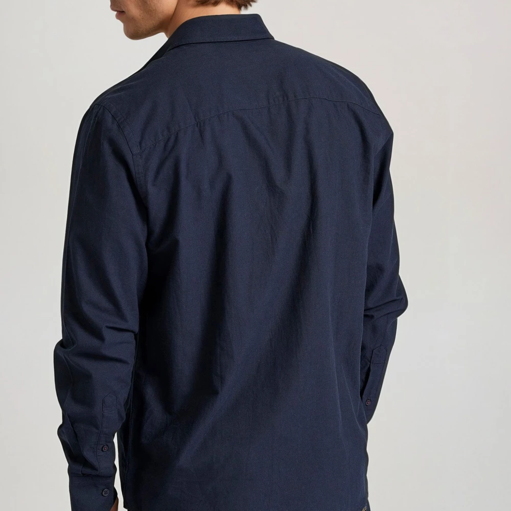 FUNKY BUDDHA Ανδρικό πουκάμισο με κεντημένο logo - The essentia