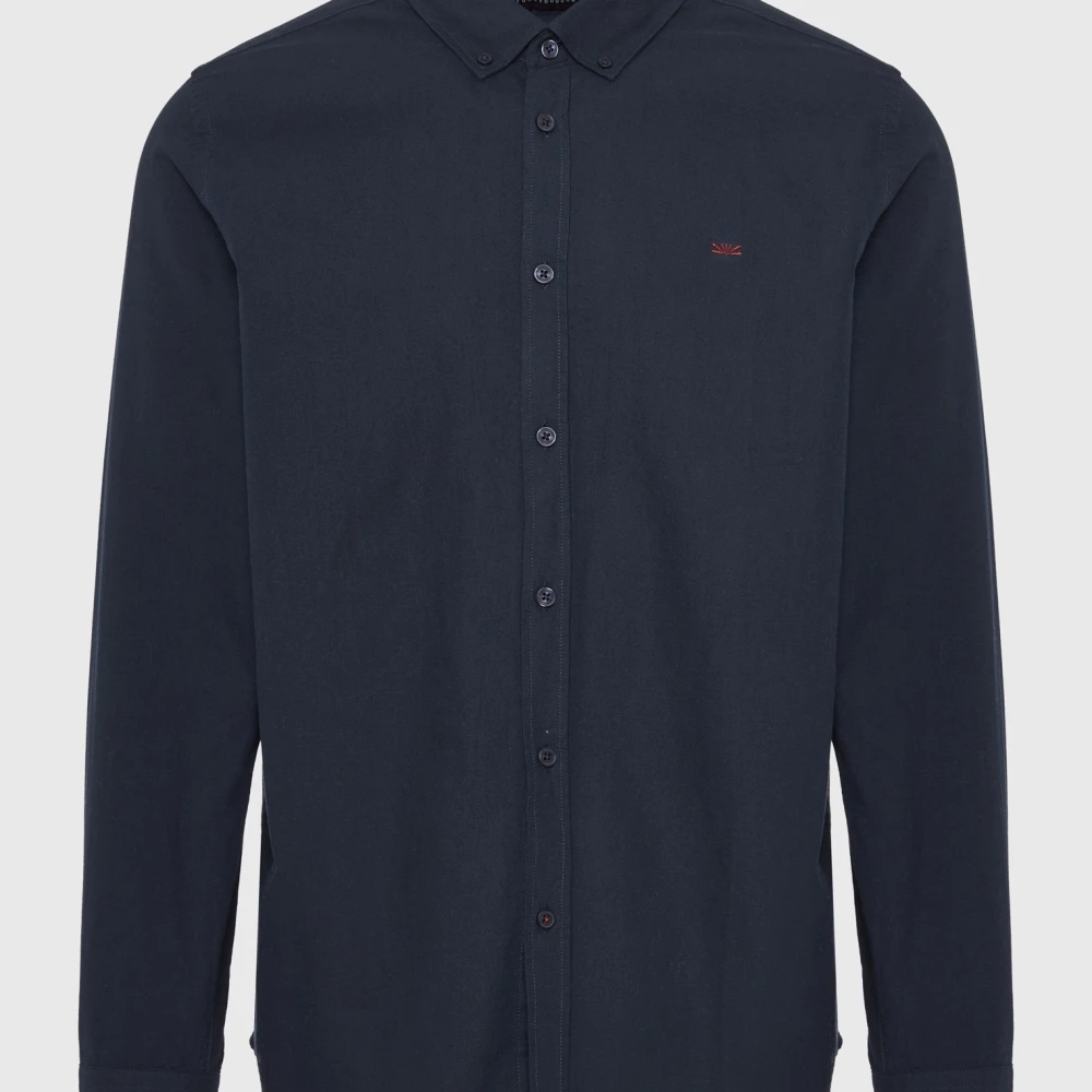 FUNKY BUDDHA Ανδρικό πουκάμισο με κεντημένο logo - The essentia