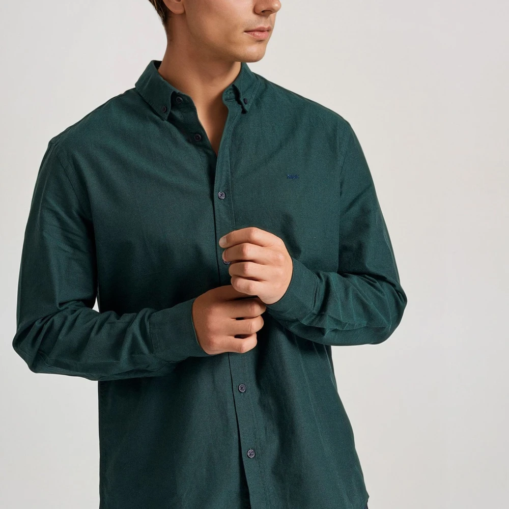 FUNKY BUDDHA Ανδρικό πουκάμισο με κεντημένο logo - The essentia