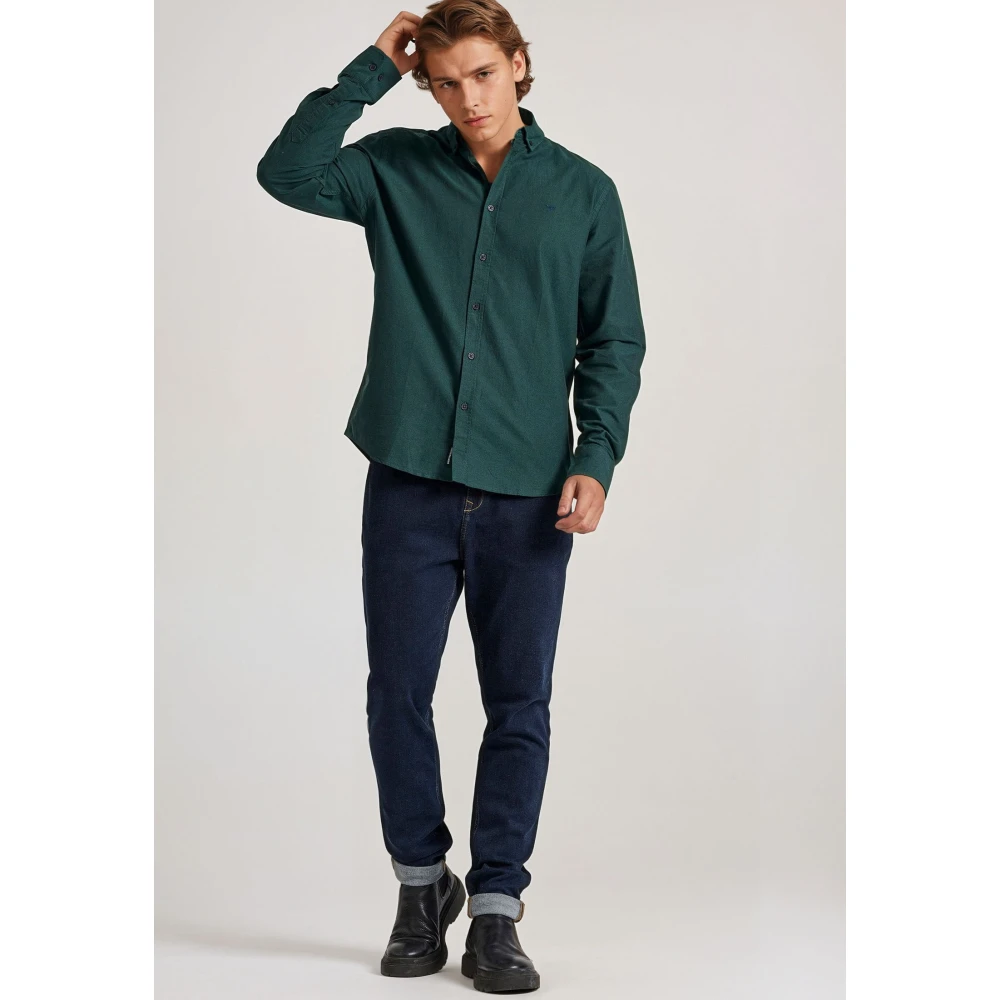 FUNKY BUDDHA Ανδρικό πουκάμισο με κεντημένο logo - The essentia