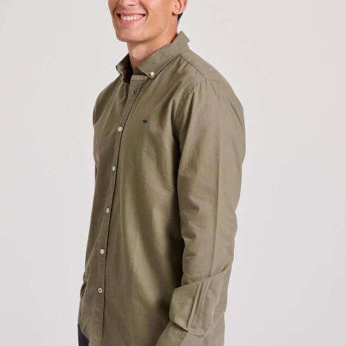 FUNKY BUDDHA Ανδρικό πουκάμισο με κεντημένο logo - The essentia