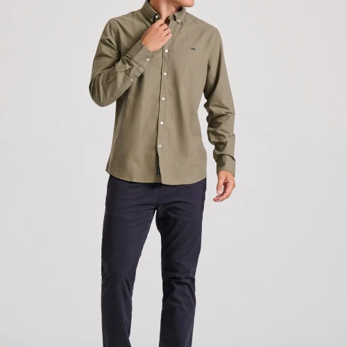 FUNKY BUDDHA Ανδρικό πουκάμισο με κεντημένο logo - The essentia