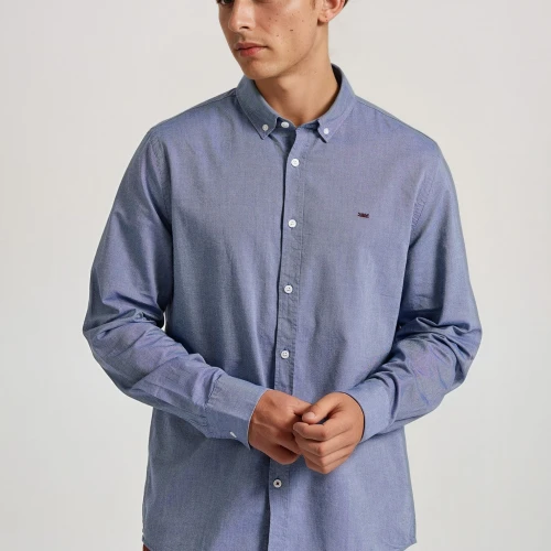 FUNKY BUDDHA Ανδρικό πουκάμισο με κεντημένο logo - The essentia