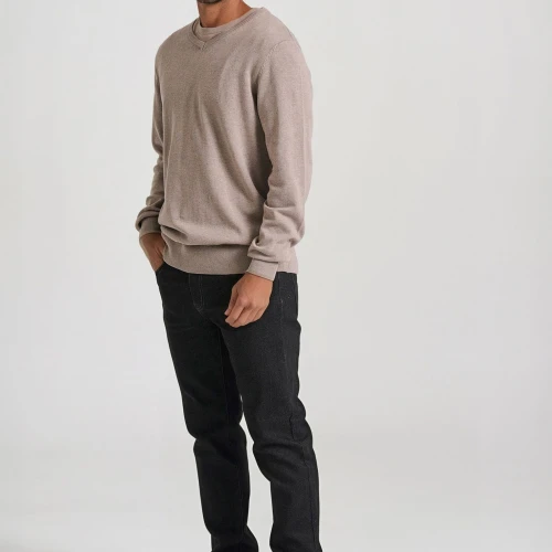 FUNKY BUDDHA Ανδρικό πουλόβερ με V λαιμόκοψη - The essentials