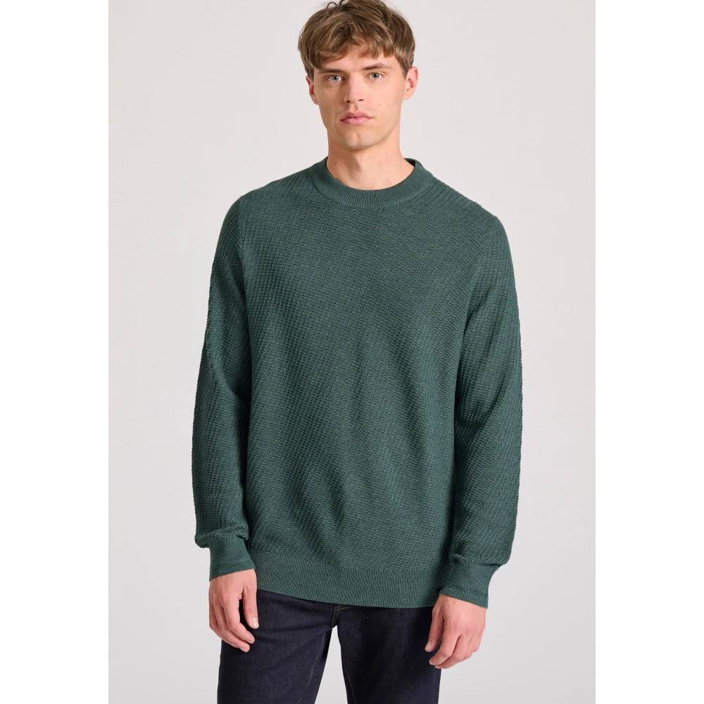 FUNKY BUDDHA Ανδρικό πουλόβερ με ανάγλυφη υφή