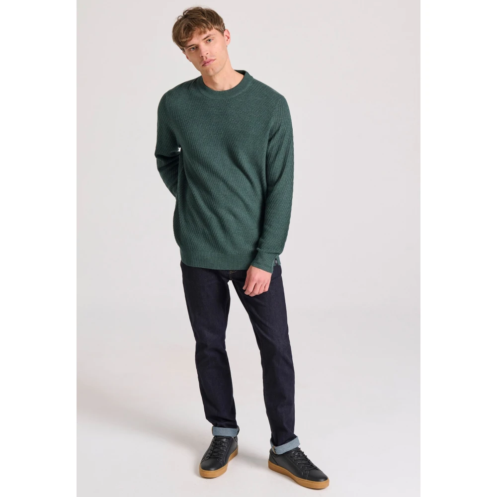 FUNKY BUDDHA Ανδρικό πουλόβερ με ανάγλυφη υφή