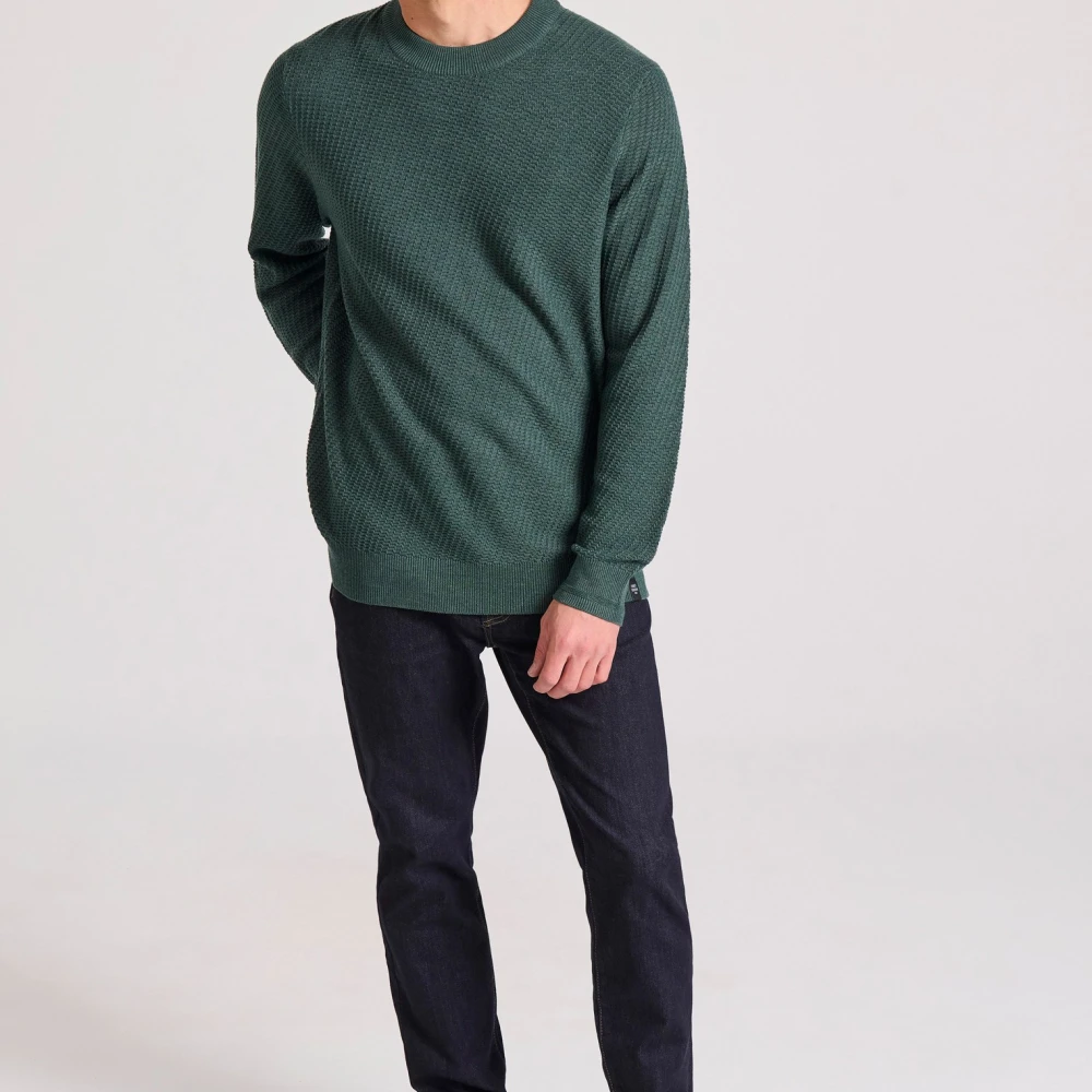 FUNKY BUDDHA Ανδρικό πουλόβερ με ανάγλυφη υφή