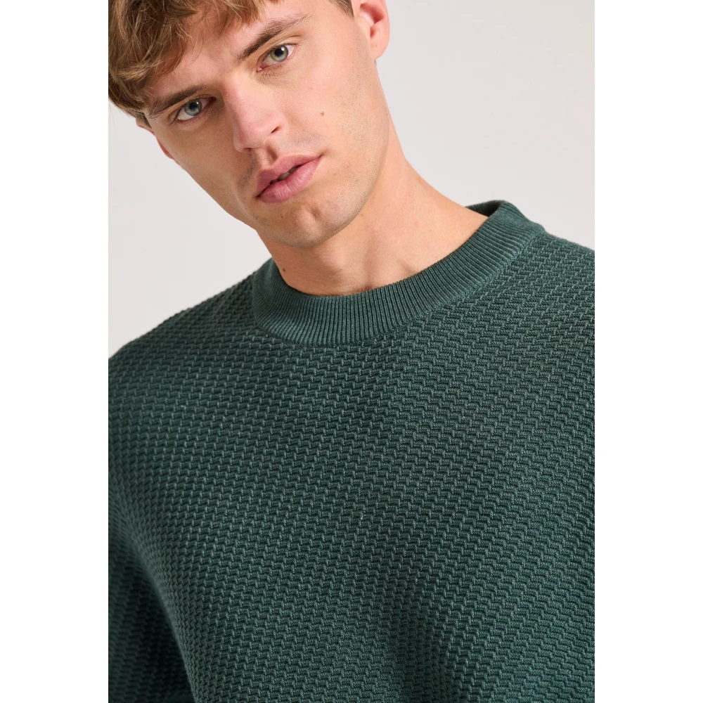 FUNKY BUDDHA Ανδρικό πουλόβερ με ανάγλυφη υφή