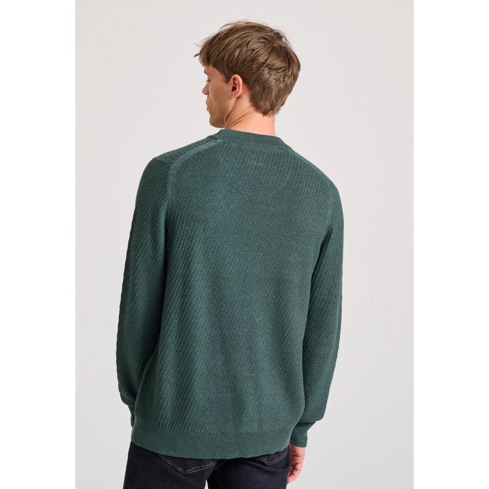 FUNKY BUDDHA Ανδρικό πουλόβερ με ανάγλυφη υφή