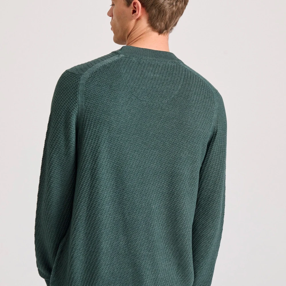 FUNKY BUDDHA Ανδρικό πουλόβερ με ανάγλυφη υφή