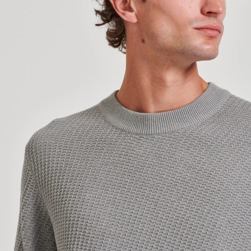 FUNKY BUDDHA Ανδρικό πουλόβερ με ανάγλυφη υφή