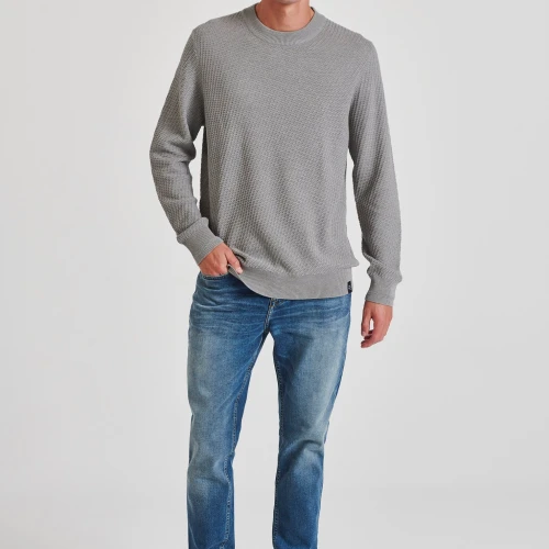 FUNKY BUDDHA Ανδρικό πουλόβερ με ανάγλυφη υφή