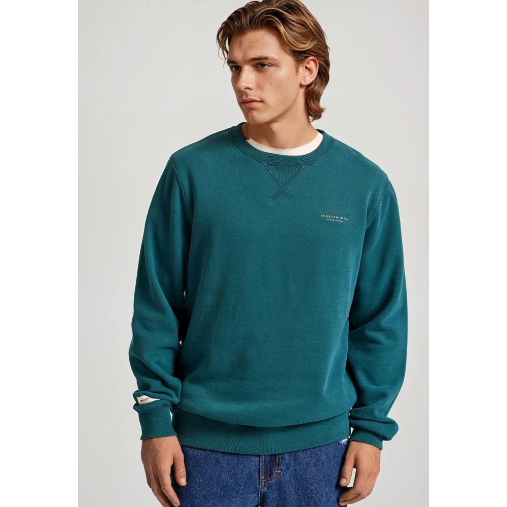 FUNKY BUDDHA Ανδρικό φούτερ με τυπωμένο logo - The essentials