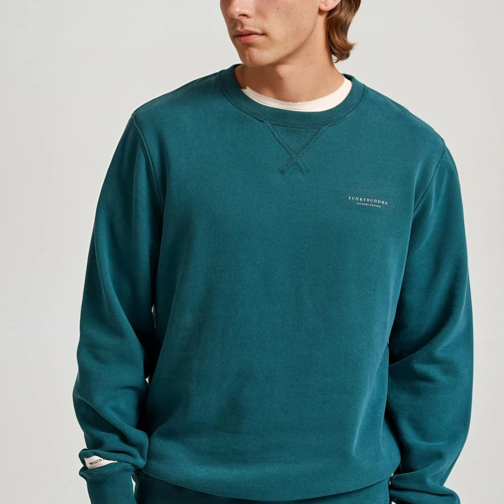 FUNKY BUDDHA Ανδρικό φούτερ με τυπωμένο logo - The essentials