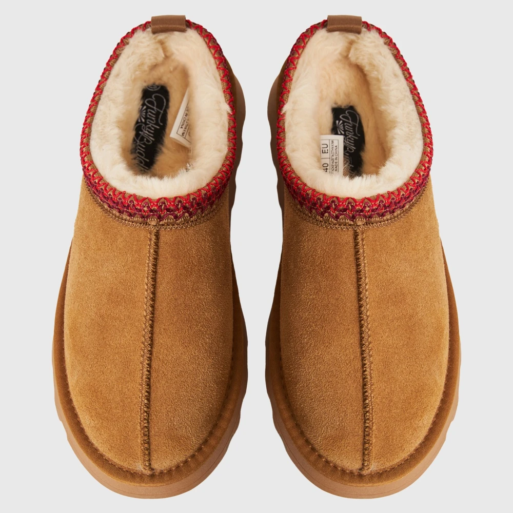 FUNKY BUDDHA Γυναικεία flat μποτάκια από καστόρι