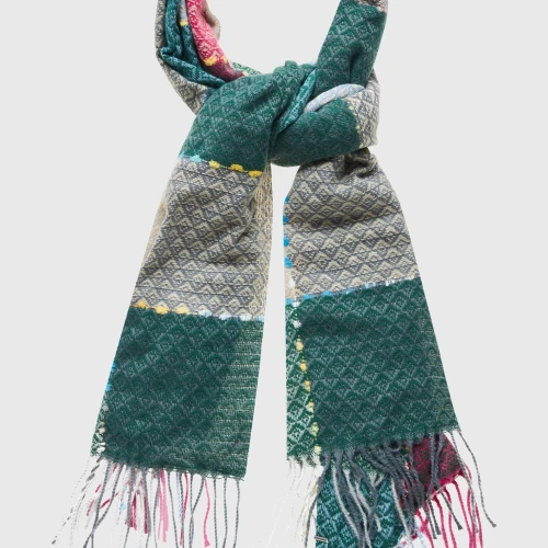 FUNKY BUDDHA Γυναικείο κασκόλ color block