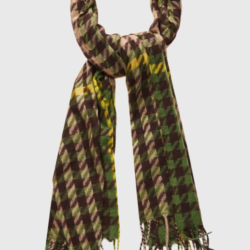 FUNKY BUDDHA Γυναικείο κασκόλ σε καρό σχέδιο