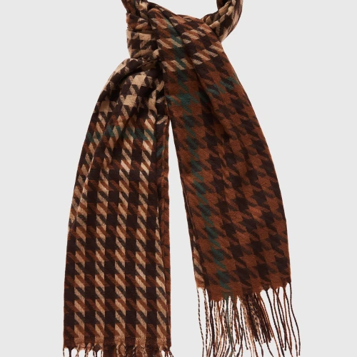 FUNKY BUDDHA Γυναικείο κασκόλ σε καρό σχέδιο