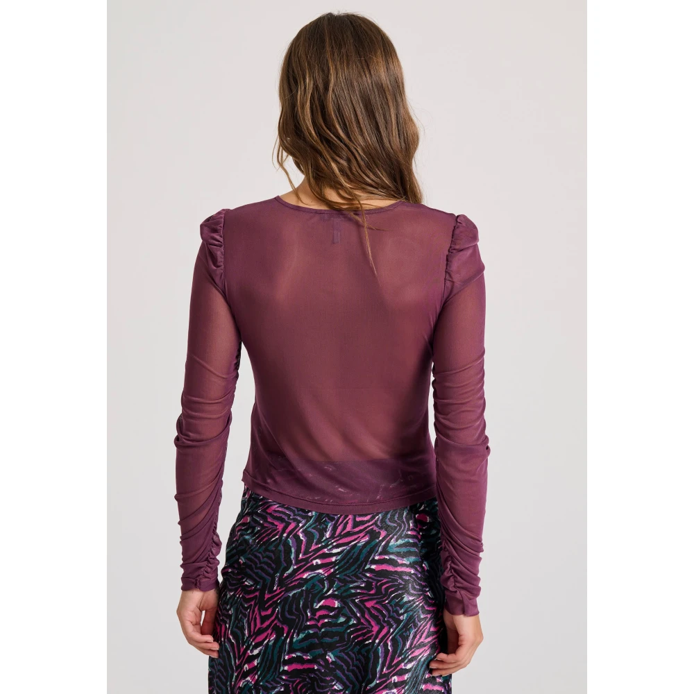 FUNKY BUDDHA Διάφανο τοπ με λεπτομέρεια κόμπου και τούλι