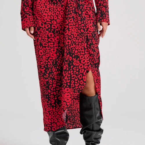 FUNKY BUDDHA Εμπριμέ μίντι κρουαζέ φούστα