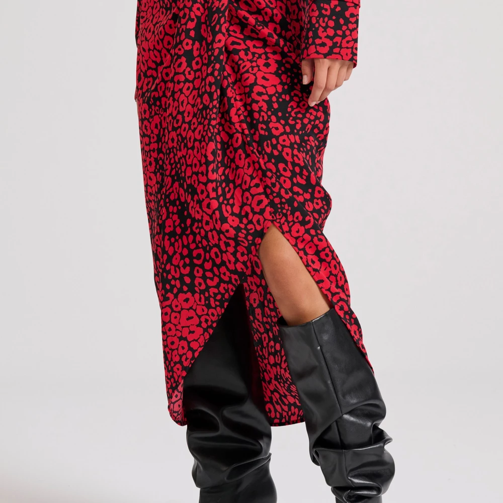 FUNKY BUDDHA Εμπριμέ μίντι κρουαζέ φούστα