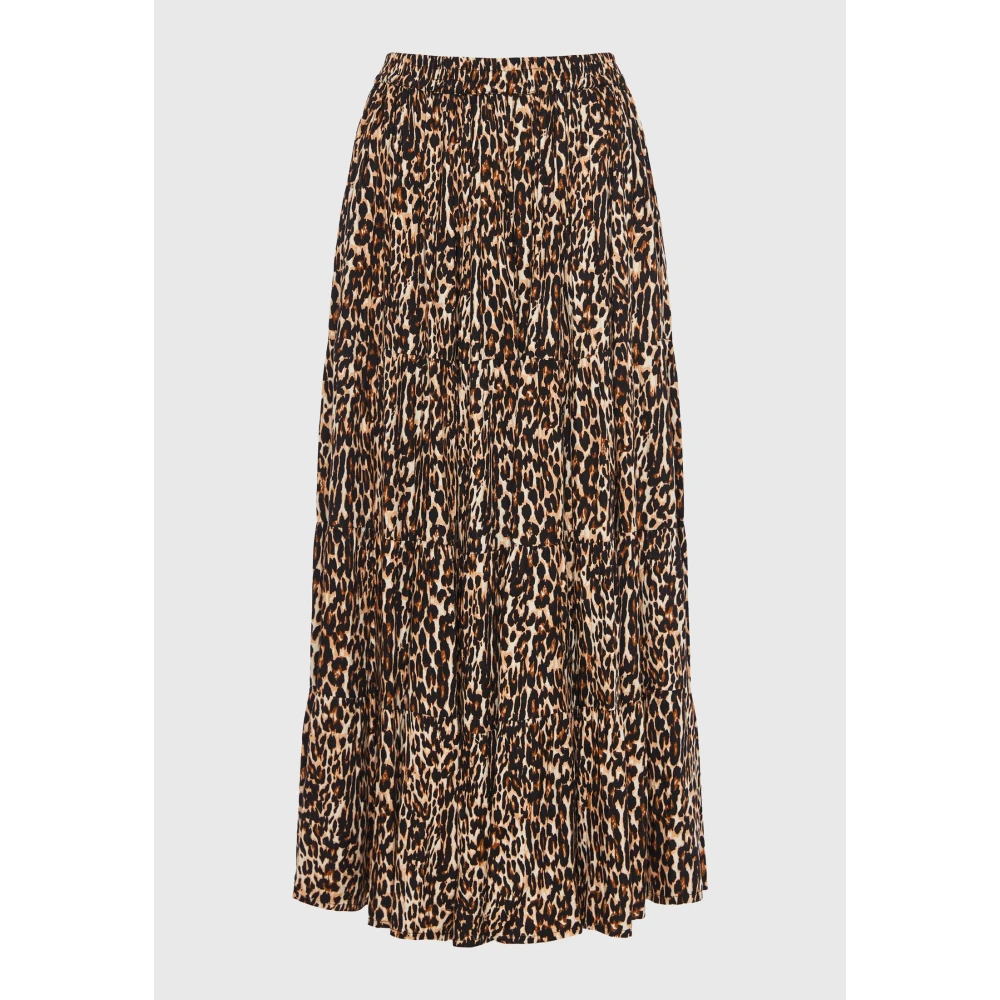 FUNKY BUDDHA Εμπριμέ μίντι φούστα με βολάν