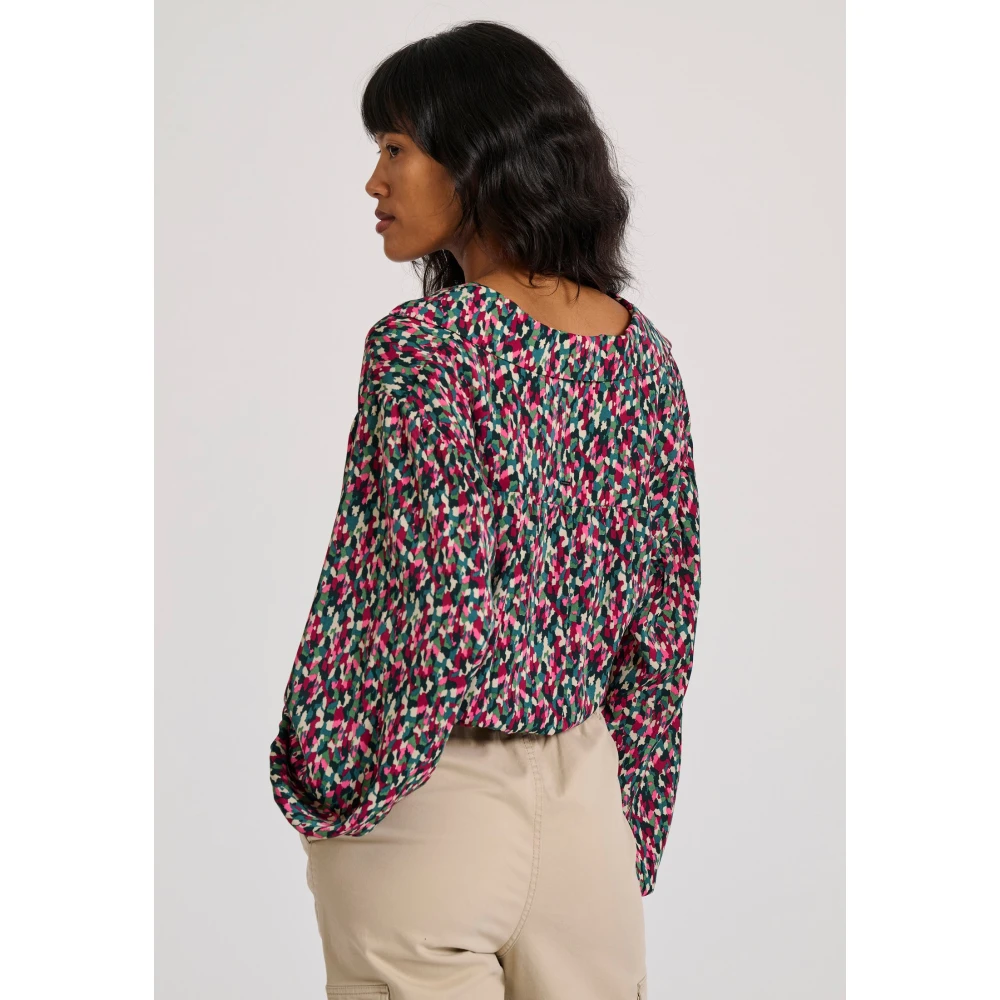 FUNKY BUDDHA Εμπριμέ πουκάμισο με μπροστινό δέσιμο με κόμπο