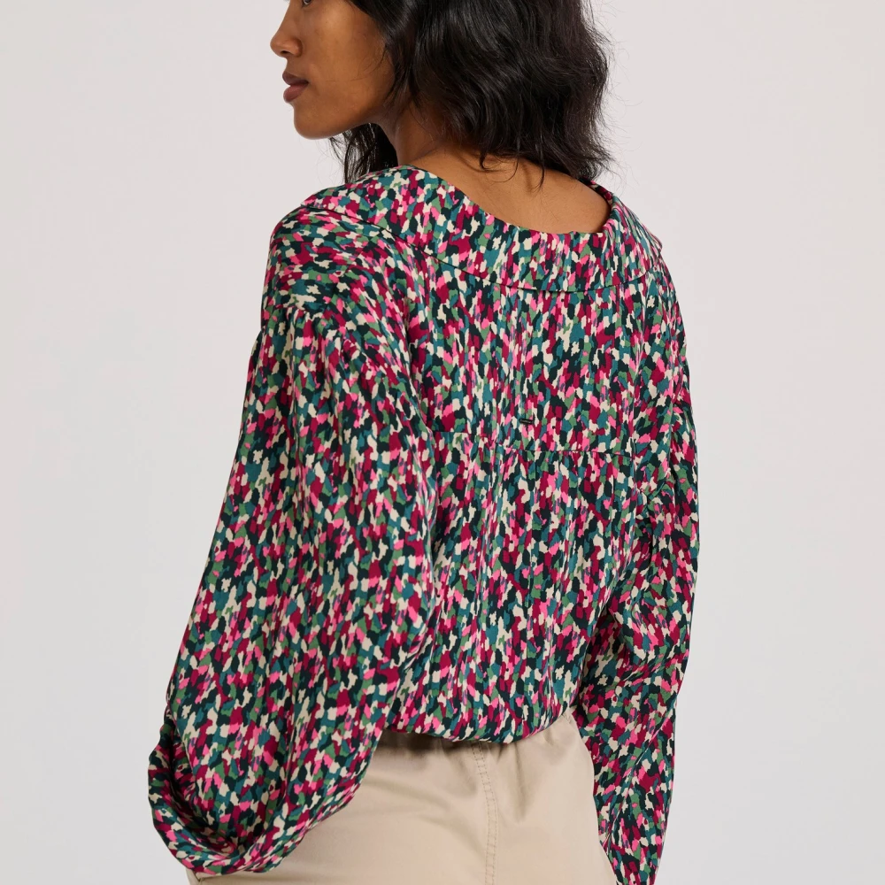 FUNKY BUDDHA Εμπριμέ πουκάμισο με μπροστινό δέσιμο με κόμπο