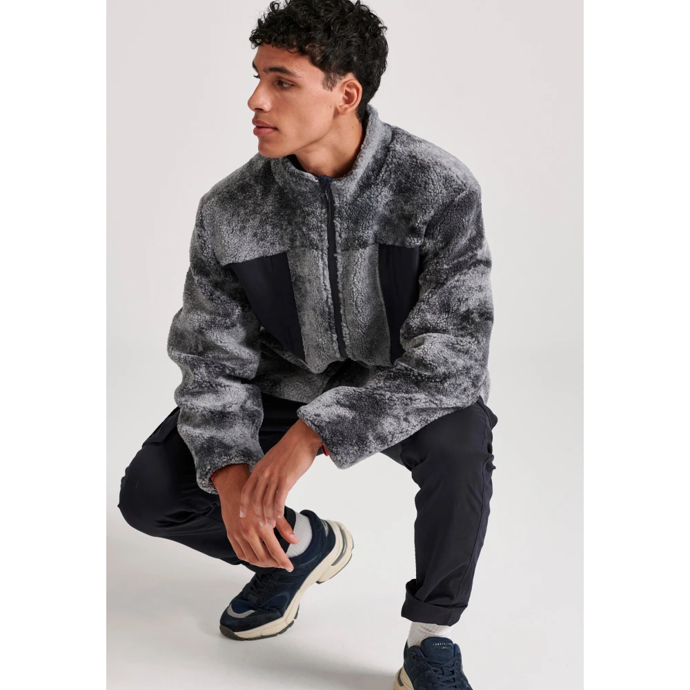 FUNKY BUDDHA Ζακέτα από οικολογική γούνα με patched τσέπες