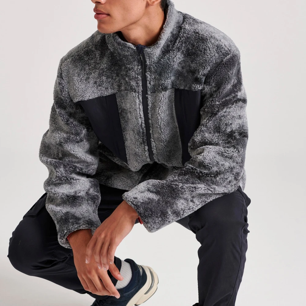 FUNKY BUDDHA Ζακέτα από οικολογική γούνα με patched τσέπες