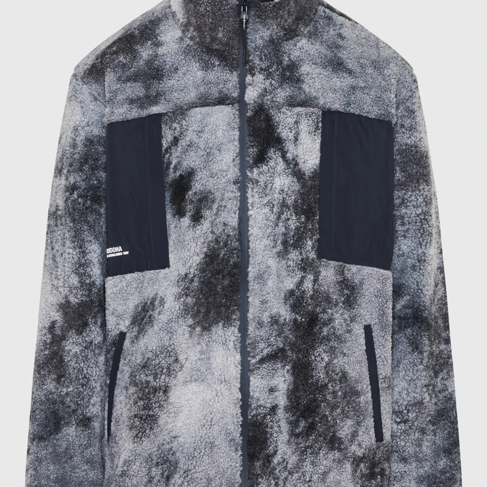 FUNKY BUDDHA Ζακέτα από οικολογική γούνα με patched τσέπες