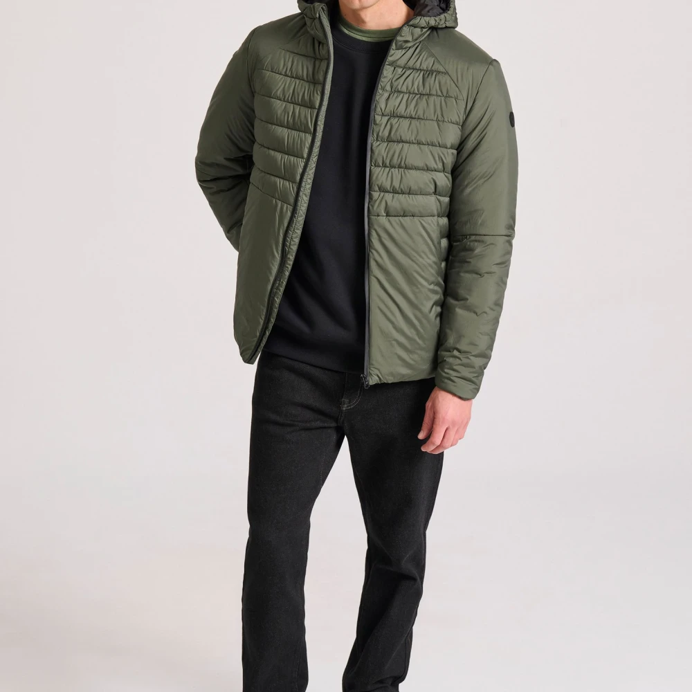 FUNKY BUDDHA Καπιτονέ traveller μπουφάν με κουκούλα