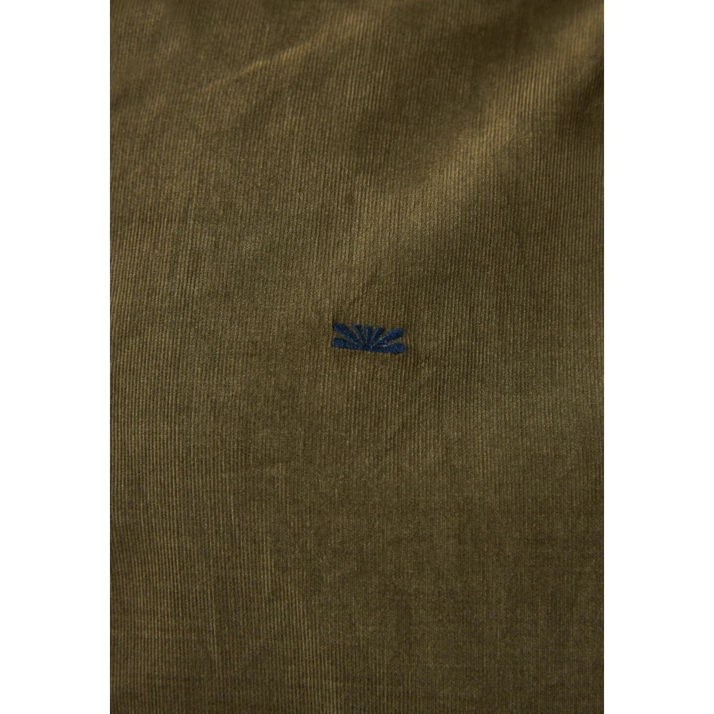 FUNKY BUDDHA Κοτλέ πουκάμισο με κεντημένο logo