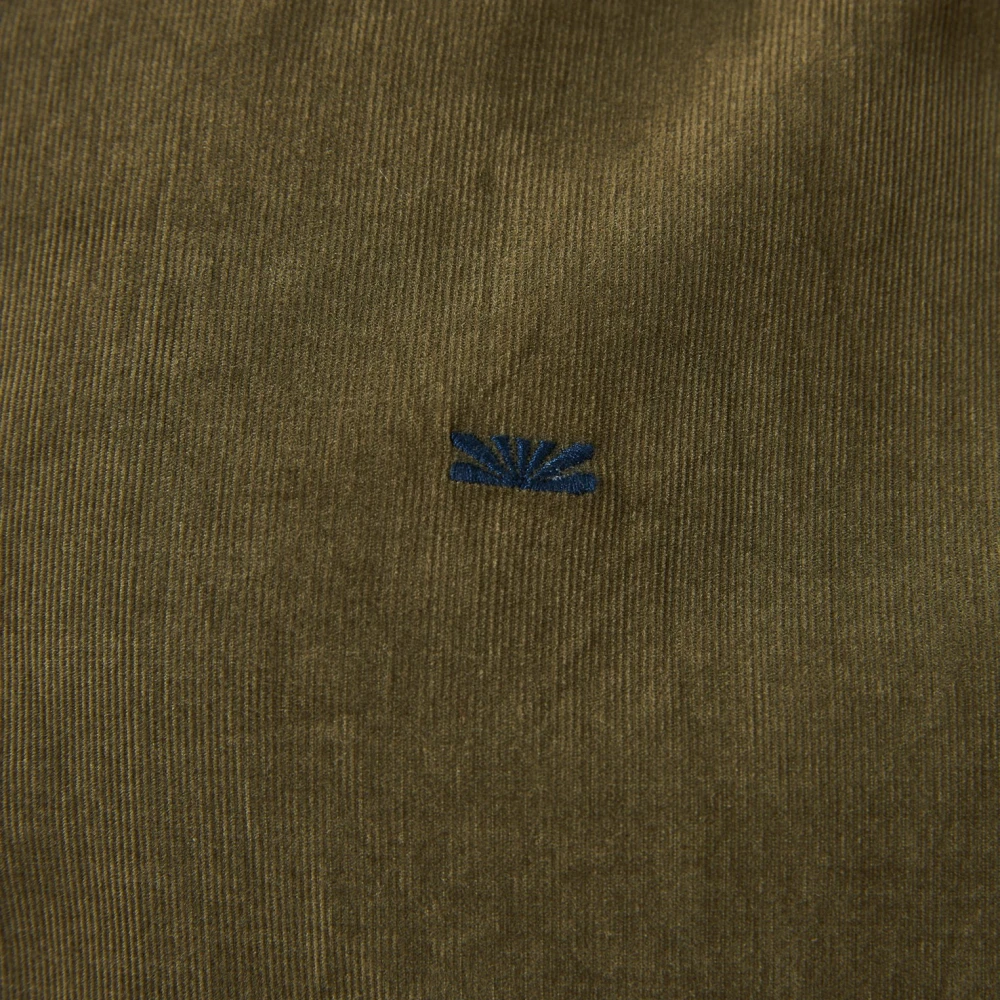 FUNKY BUDDHA Κοτλέ πουκάμισο με κεντημένο logo