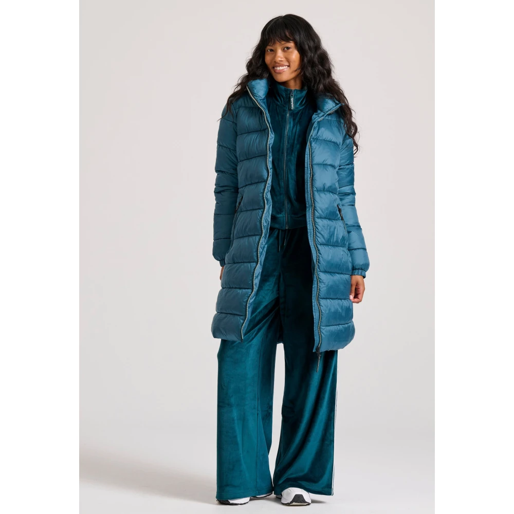 FUNKY BUDDHA Μακρύ καπιτονέ puffer μπουφάν με κουκούλα