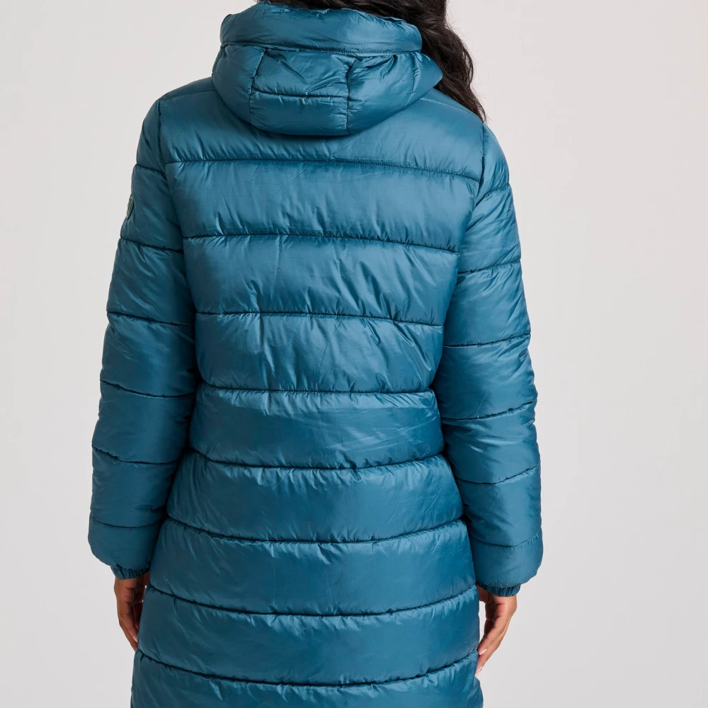 FUNKY BUDDHA Μακρύ καπιτονέ puffer μπουφάν με κουκούλα