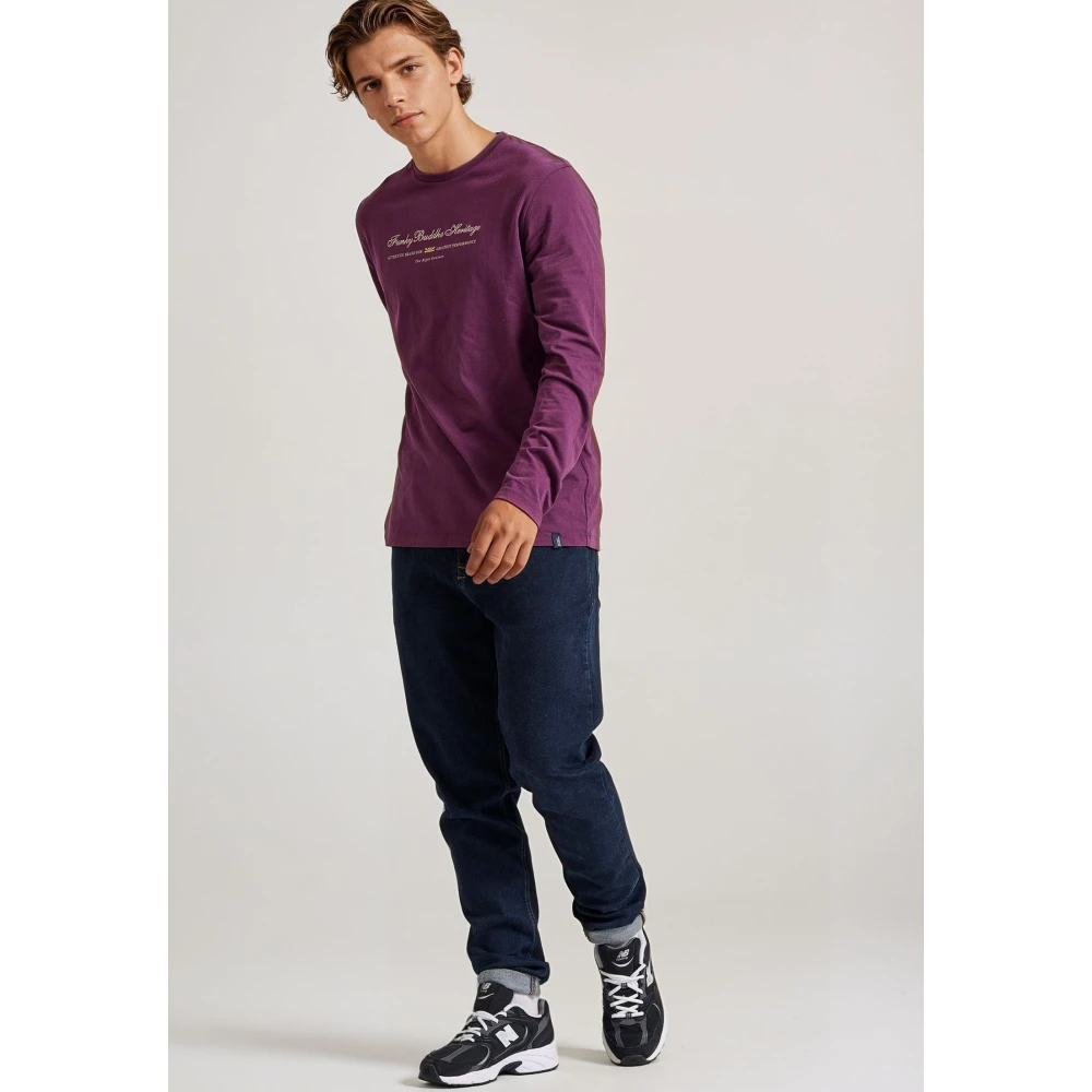 FUNKY BUDDHA Μακρυμάνικη μπλούζα με κέντημα στο στήθος