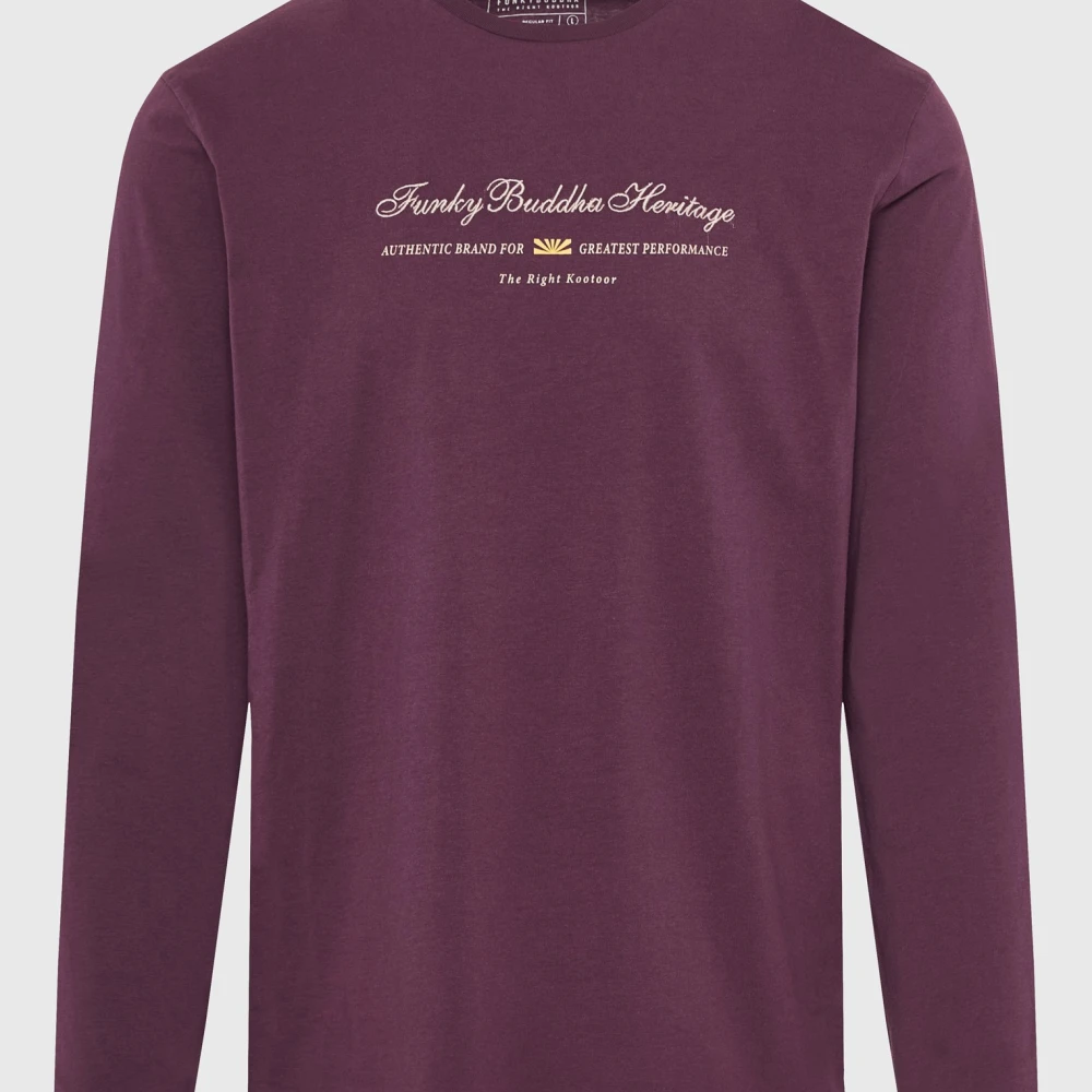 FUNKY BUDDHA Μακρυμάνικη μπλούζα με κέντημα στο στήθος