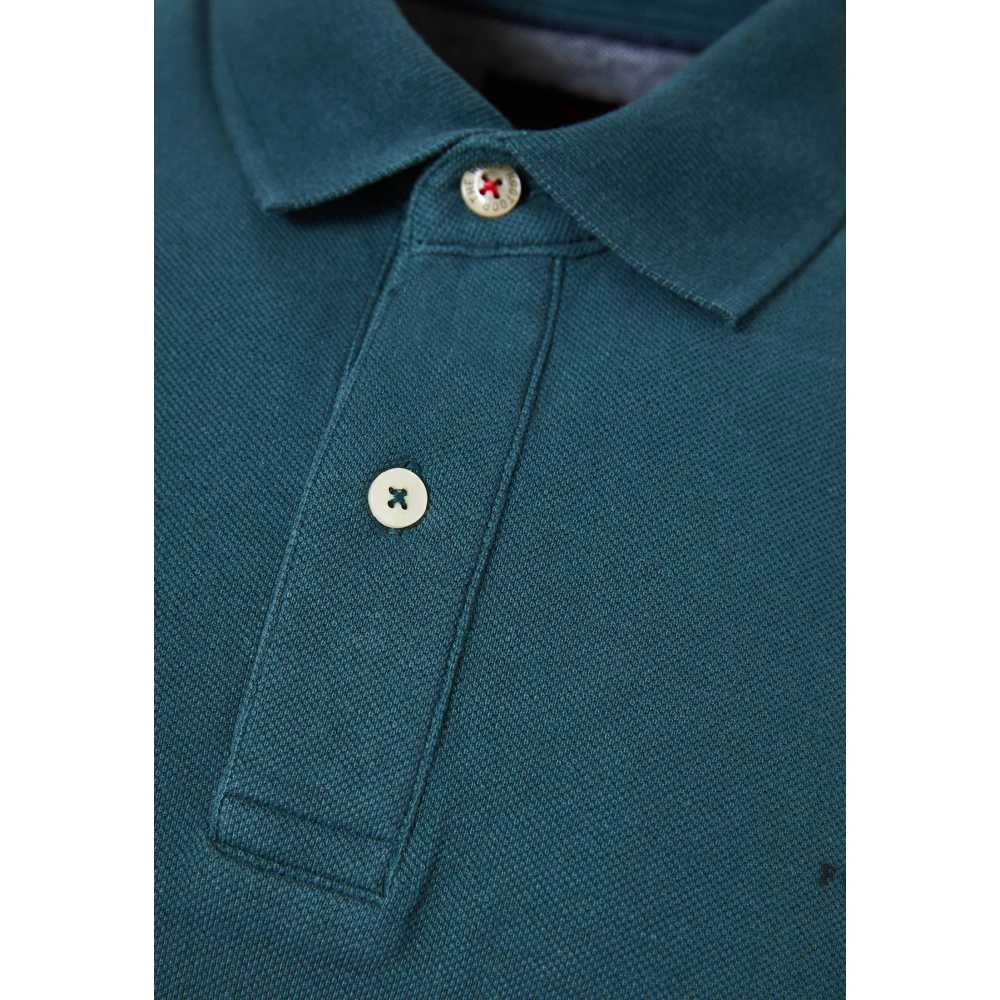 FUNKY BUDDHA Μακρυμάνικη πόλο μπλούζα σε πικέ ύφασμα