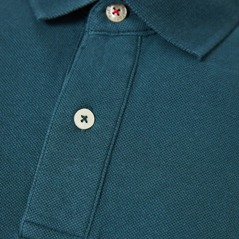 FUNKY BUDDHA Μακρυμάνικη πόλο μπλούζα σε πικέ ύφασμα