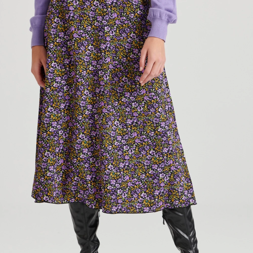 FUNKY BUDDHA Μίντι φλοράλ φούστα σε Άλφα γραμμή