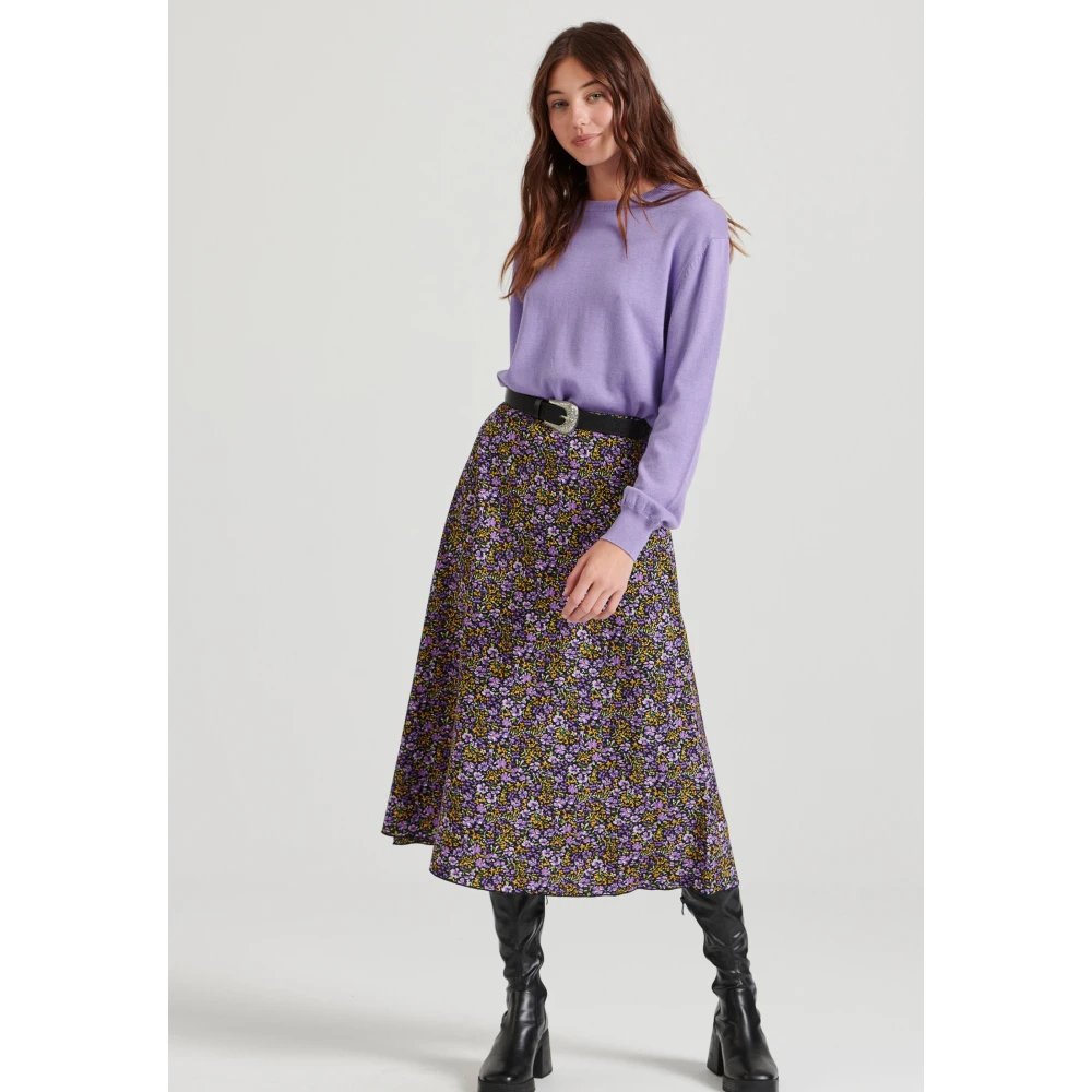 FUNKY BUDDHA Μίντι φλοράλ φούστα σε Άλφα γραμμή