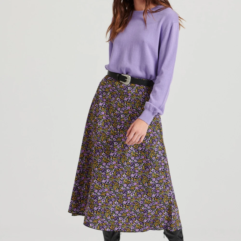 FUNKY BUDDHA Μίντι φλοράλ φούστα σε Άλφα γραμμή