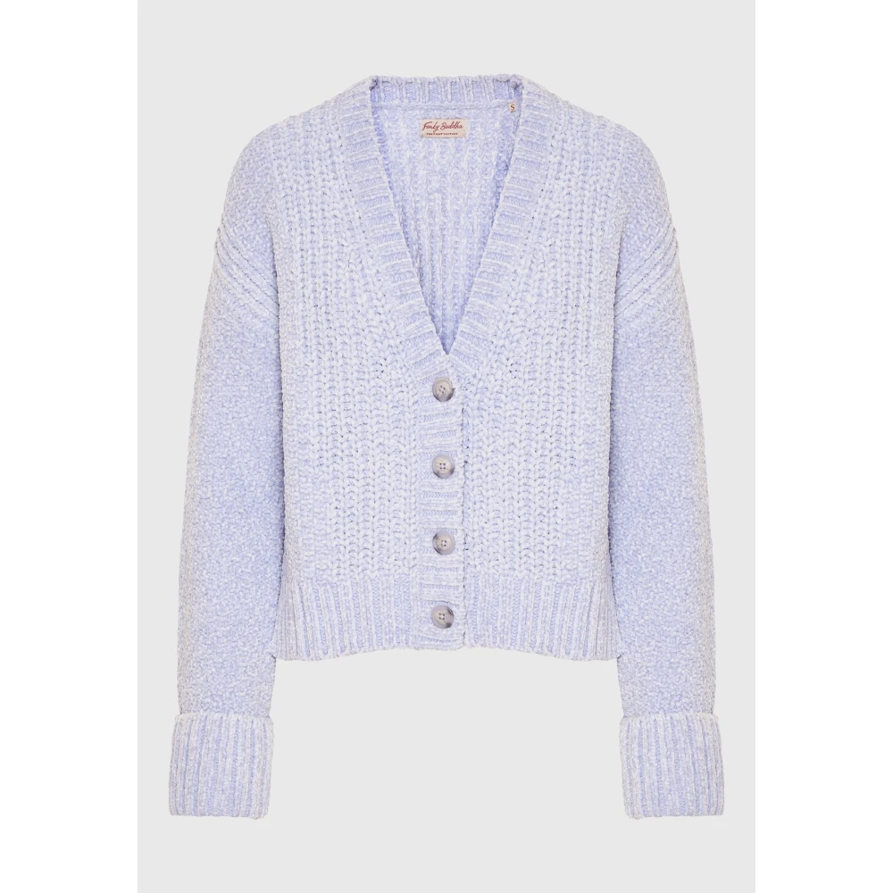 FUNKY BUDDHA Πλεκτή ζακέτα σενίλ με δίπλωμα στα μανίκια