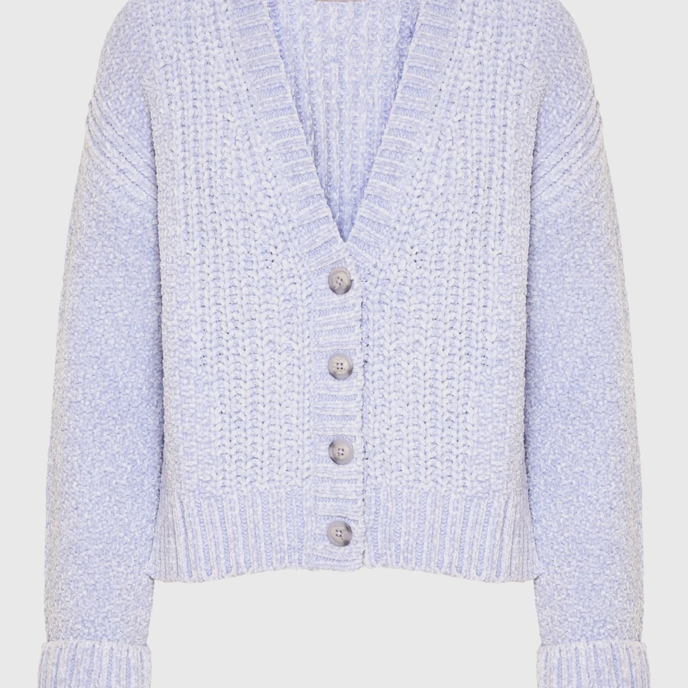 FUNKY BUDDHA Πλεκτή ζακέτα σενίλ με δίπλωμα στα μανίκια