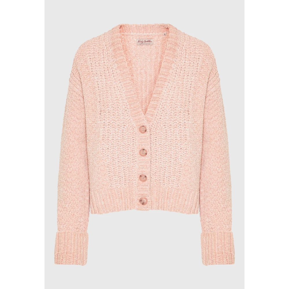 FUNKY BUDDHA Πλεκτή ζακέτα σενίλ με δίπλωμα στα μανίκια