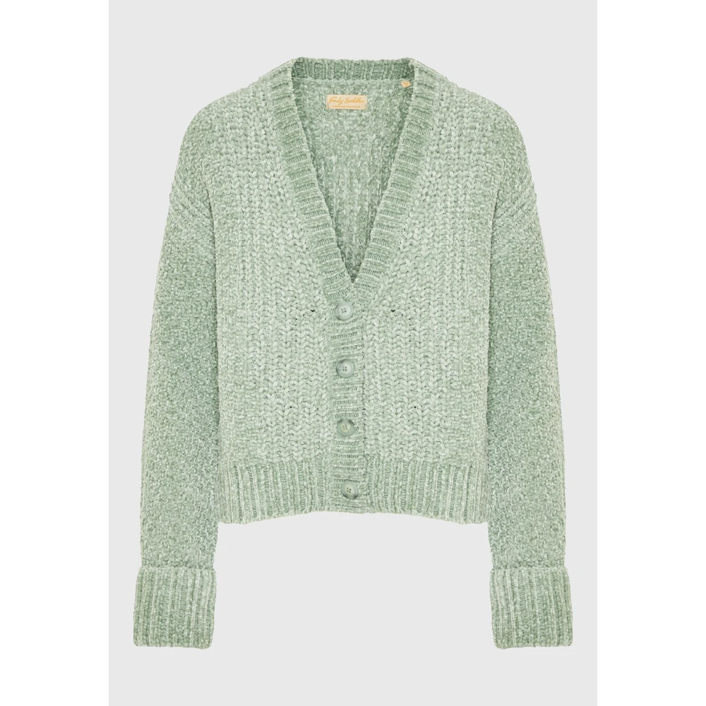 FUNKY BUDDHA Πλεκτή ζακέτα σενίλ με δίπλωμα στα μανίκια