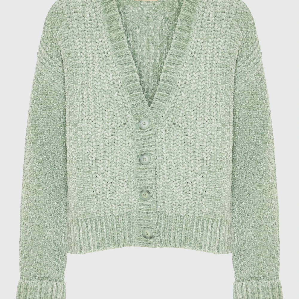 FUNKY BUDDHA Πλεκτή ζακέτα σενίλ με δίπλωμα στα μανίκια