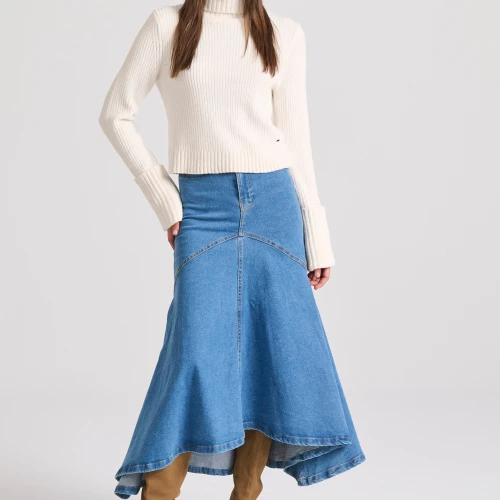 FUNKY BUDDHA Σενίλ πουλόβερ ζιβάγκο με δίπλωμα στα μανίκια