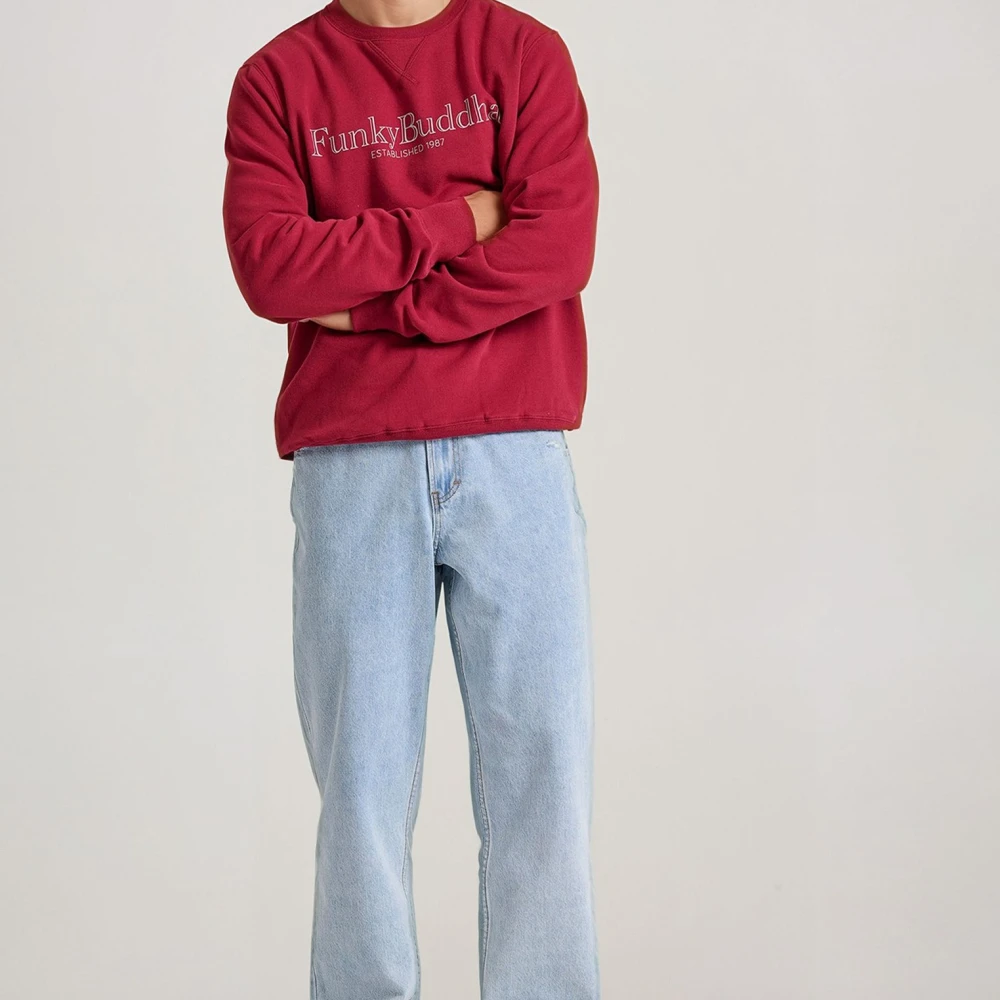 FUNKY BUDDHA Φούτερ με branded τύπωμα στο στήθος